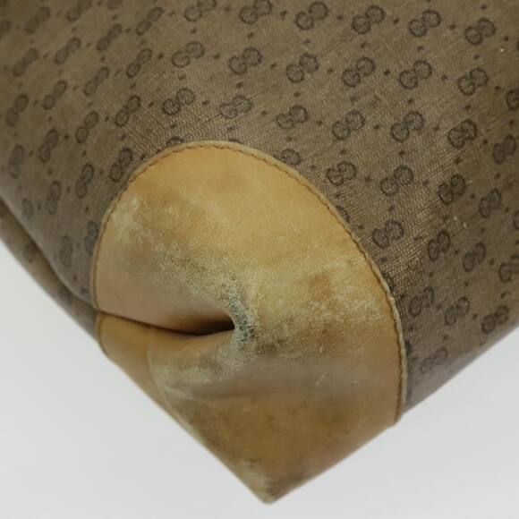 GUCCI Micro GG Canvas Tote Bag Pvc Leather Beige - Picture 12 of 16